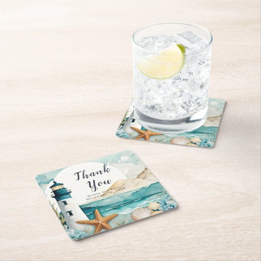 ライ航海のトハ結婚ウス スクエアペーパーコースター (インサイチュ)