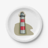 ライ赤と白トハウス ペーパープレート (正面)