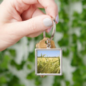 ライ麦の穀粒 植物学的な自然 キーホルダー (手)