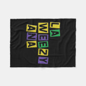 ラウィジーアナマルディグラスルイジアナラウィジーアナカー フリースブランケット (正面(横))