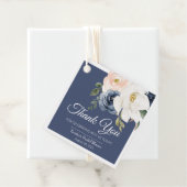ラウシュマグノリアバラネイビーブルー&赤面ブライダルシャワー フェイバータグ (インサイチュ)