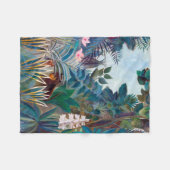 ラウソーの赤道ジャングル フリースブランケット (正面(横))