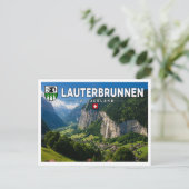 ラウターブルンネン渓谷 - スイス ポストカード (スタンド正面)