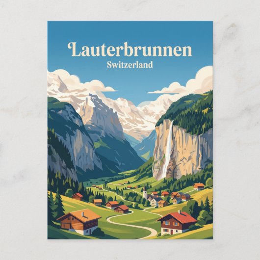 ラウターブルンネン スイス ポストカード (正面)