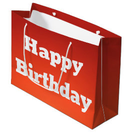 ラウドオレンジハッピーバースデー抱き枕 ラージペーパーバッグ