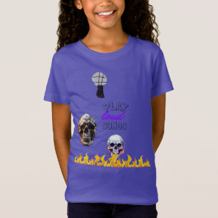 ラウドソングスカルフレームパープルキッズ Tシャツ