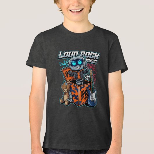 ラウドロックミュージックロボット トライブレンドＴシャツ (正面)