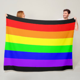 ラウド誇りを持った2レインボーファインアート フリースブランケット