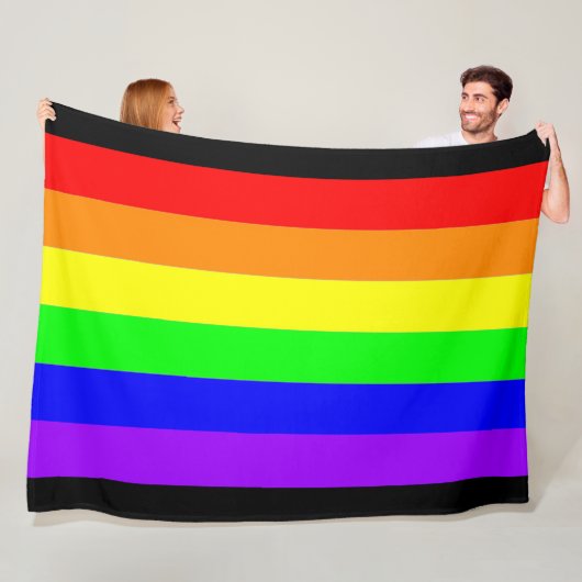 ラウド誇りを持った2レインボーファインアート フリースブランケット (インサイチュ)