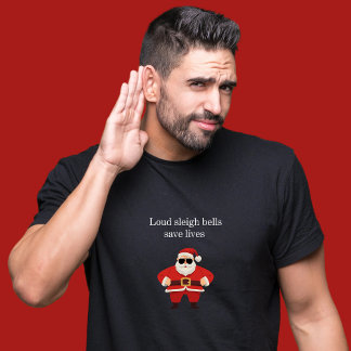 ラウド・スレイベル・セーブ・ライヴス バイク用クリスマスグッズ Tシャツ
