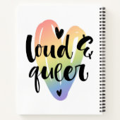 ラウド&同性愛者 |水彩ハート ノートブック (裏面)