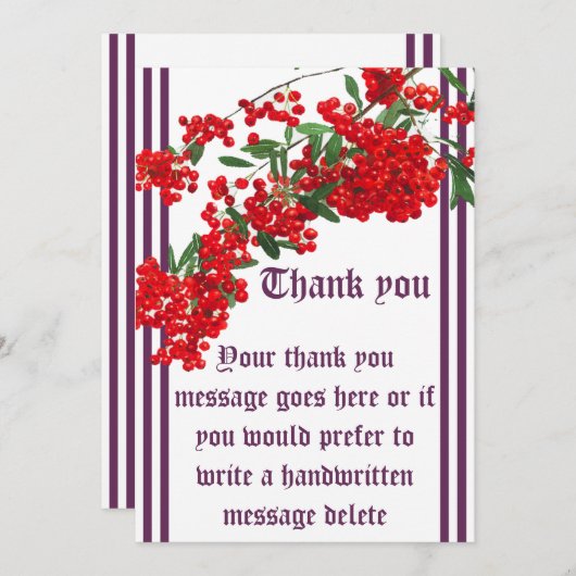 ラウナンの感謝状 招待状 (正面/裏面)