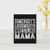 ラウマスレスリングママおもしろいママザーズ カード (黄色い花)