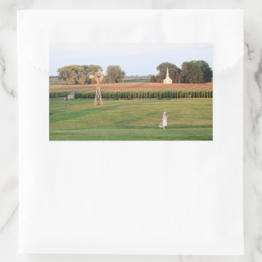 ラウラインガルスウィルダーファミリーホームステッドinデスメットSD 長方形シール (バッグ)