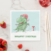 ラウリーのクリスマス恐竜 スタンダードランチョンナプキン (インサイチュ)