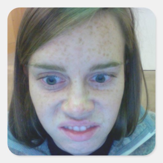 ラウルス顔 スクエアシール (正面)