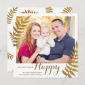 ラウレエレガントルズハッピーフモダンォト |金ゴールド シーズンカード (正面/裏面)