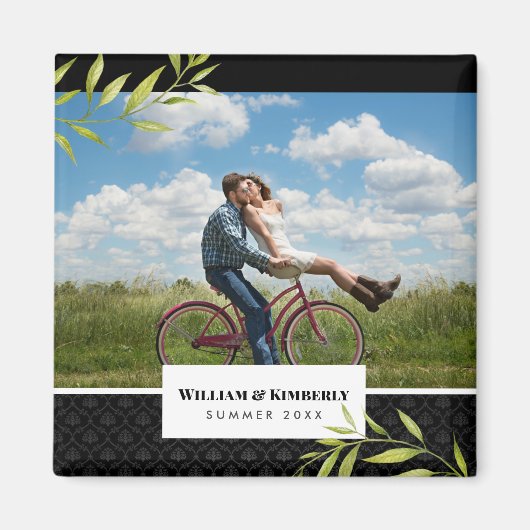 ラウレルとダマスクであなただけの写真を マグネット (正面)