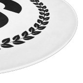 ラウレルの葉のオリジナルモノグラム カッティングボード (角)