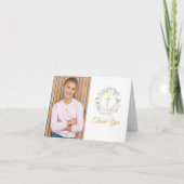 ラウレルガーランド ファーストホーリーコミュニオン フォト サンクス サンキューカード (正面)