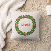 ラウレルリースとバラ クッション (ブランケット)