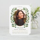 ラウレルリースの写真 卒業おめでとうございます 案内状 (スタンド正面)