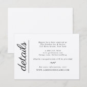 ラウレルリース | おしゃれなウェディングディテールカード 招待状 (正面/裏面)