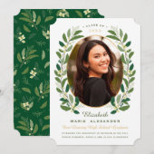 ラウレルリース フォト 卒業おめでとう ご案内 案内状 (正面/裏面)