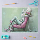 ラウンジお洒落のデコページ洗練された猫 薄葉紙 (クラフト)