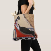 ラウンジのヴィンテージの女性、トートバック トートバッグ (クローズアップ)