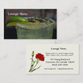 ラウンジまたはレストランの名刺テンプレート 名刺 (正面/裏面)