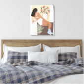 ラウンジウーマン キャンバスプリント (インサイチュ (寝室))