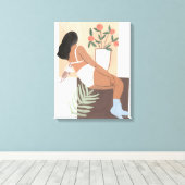 ラウンジウーマン キャンバスプリント (インサイチュ (ウッドフロア))