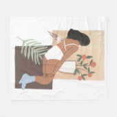 ラウンジウーマン フリースブランケット (正面(横))