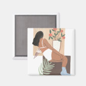 ラウンジウーマン マグネット (正面/裏面)