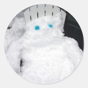 ラウンジチェアの雪だるま ラウンドシール