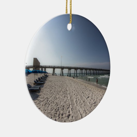 ラウンジチェアアットパナマシティビーチ桟橋 セラミックオーナメント (右)
