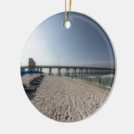 ラウンジチェアアットパナマシティビーチ桟橋 セラミックオーナメント (左)
