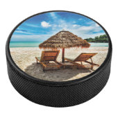 ラウンジチェアオンビーチ装飾用クッション アイスホッケーパック (3/4)