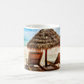 ラウンジチェアオンビーチ装飾用クッション コーヒーマグカップ (中央)