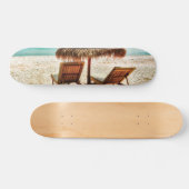 ラウンジチェアオンビーチ装飾用クッション スケートボード (横)