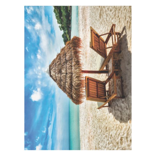 ラウンジチェアオンビーチ装飾用クッション テーブルクロス (正面)