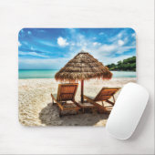 ラウンジチェアオンビーチ装飾用クッション マウスパッド (マウス)