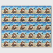 ラウンジチェアオンビーチ装飾用クッション ラッピングペーパー (フラット)