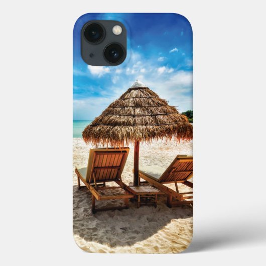 ラウンジチェアオンビーチ装飾用クッション Case-Mate iPhoneケース (裏面)