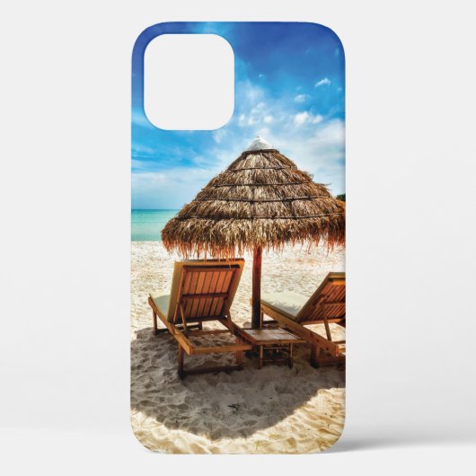 ラウンジチェアオンビーチ装飾用クッション Case-Mate iPhoneケース (裏面)