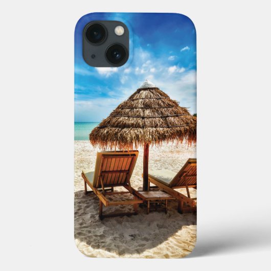 ラウンジチェアオンビーチ装飾用クッション Case-Mate iPhoneケース (裏面)