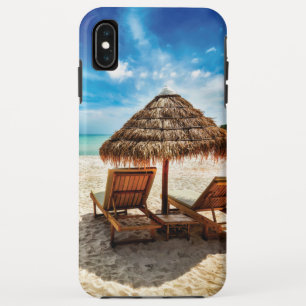 ラウンジチェアオンビーチ装飾用クッション iPhone XS MAXケース