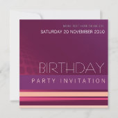 ラウンジハウスパーティー誕生日招待状 招待状 (正面)