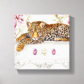 ラウンジヒョウ猫 キャンバスプリント (正面)